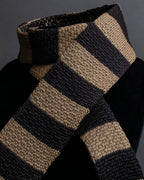 "COMME des GARCONS HOMME"
Regimental stripe square cut knit tie