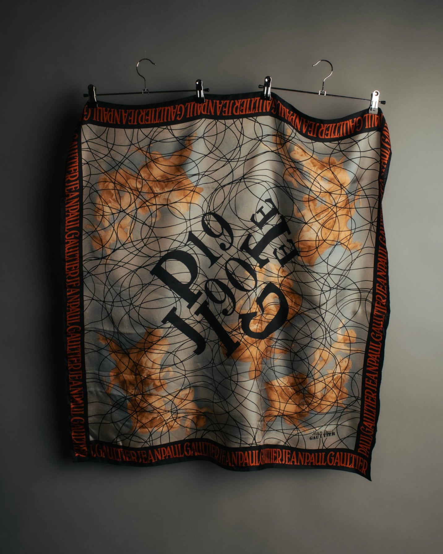 “Jean Paul Gaultier” 90’s-00’s Graphic logo scarf