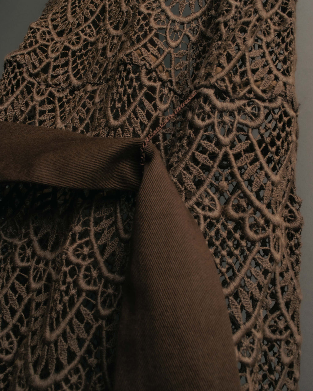 -SPECIAL- “VALENTINO ROMA” 1998-2008 Lace belted sheer coat dress