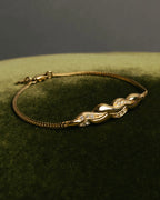 "Christian Dior" 80's-90's Gold tone rhinestone bracelet