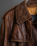 "Burberrys" Vintage-inspired leather oversized trench coat