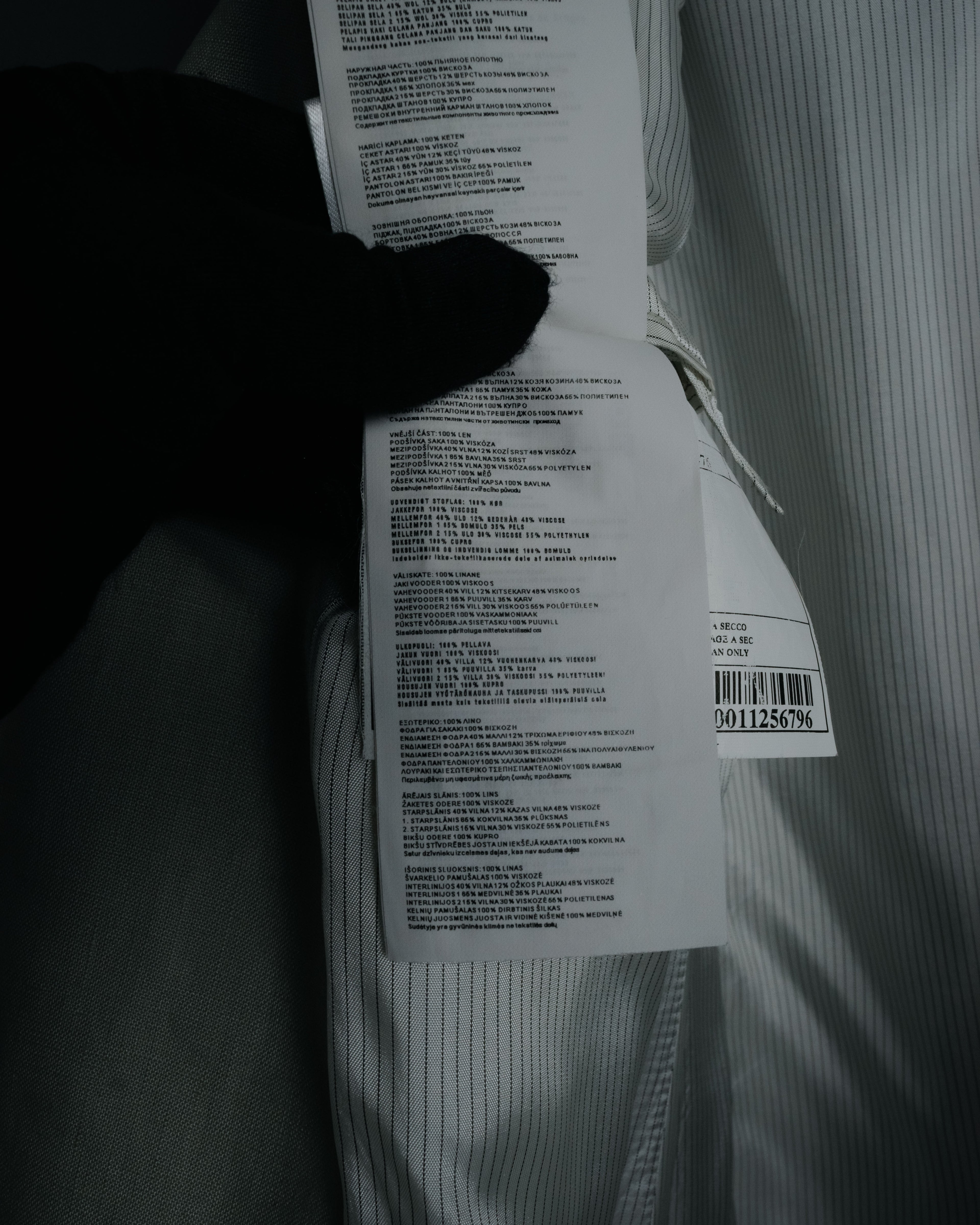 “PRADA” 10’s Linen tailored suit set