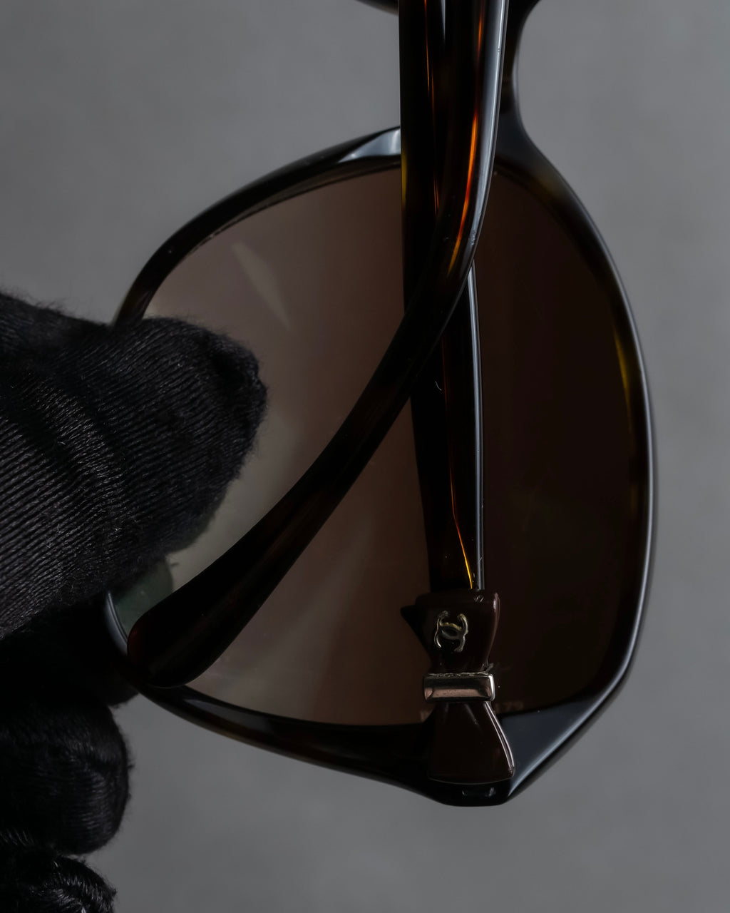 "CHANEL" Butterfly frame brown lens sunglasses