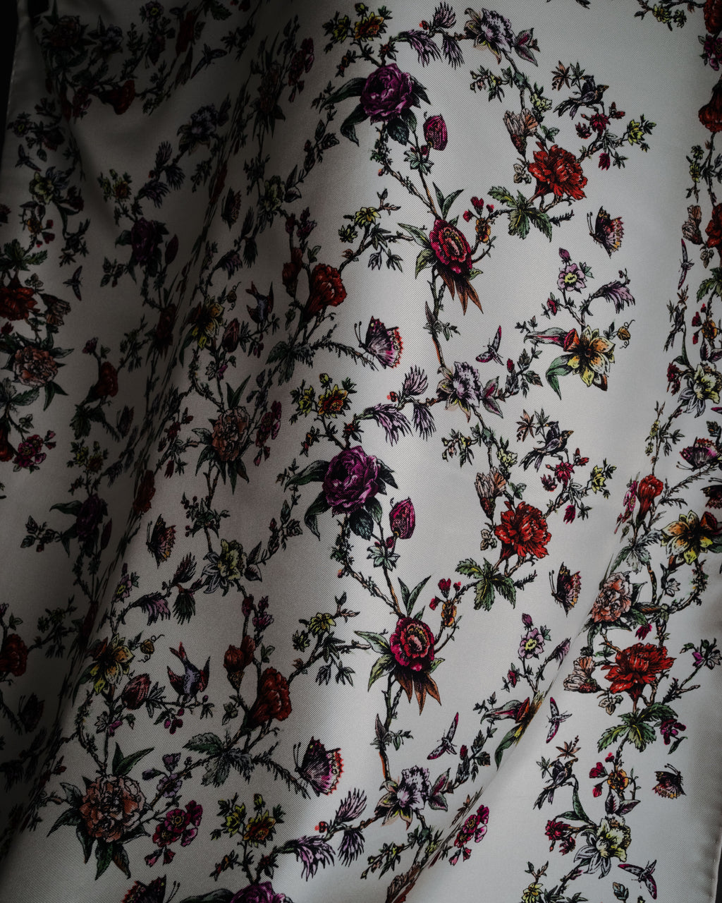 "Christian Dior" 2020-2023 botanical silk twill scarf