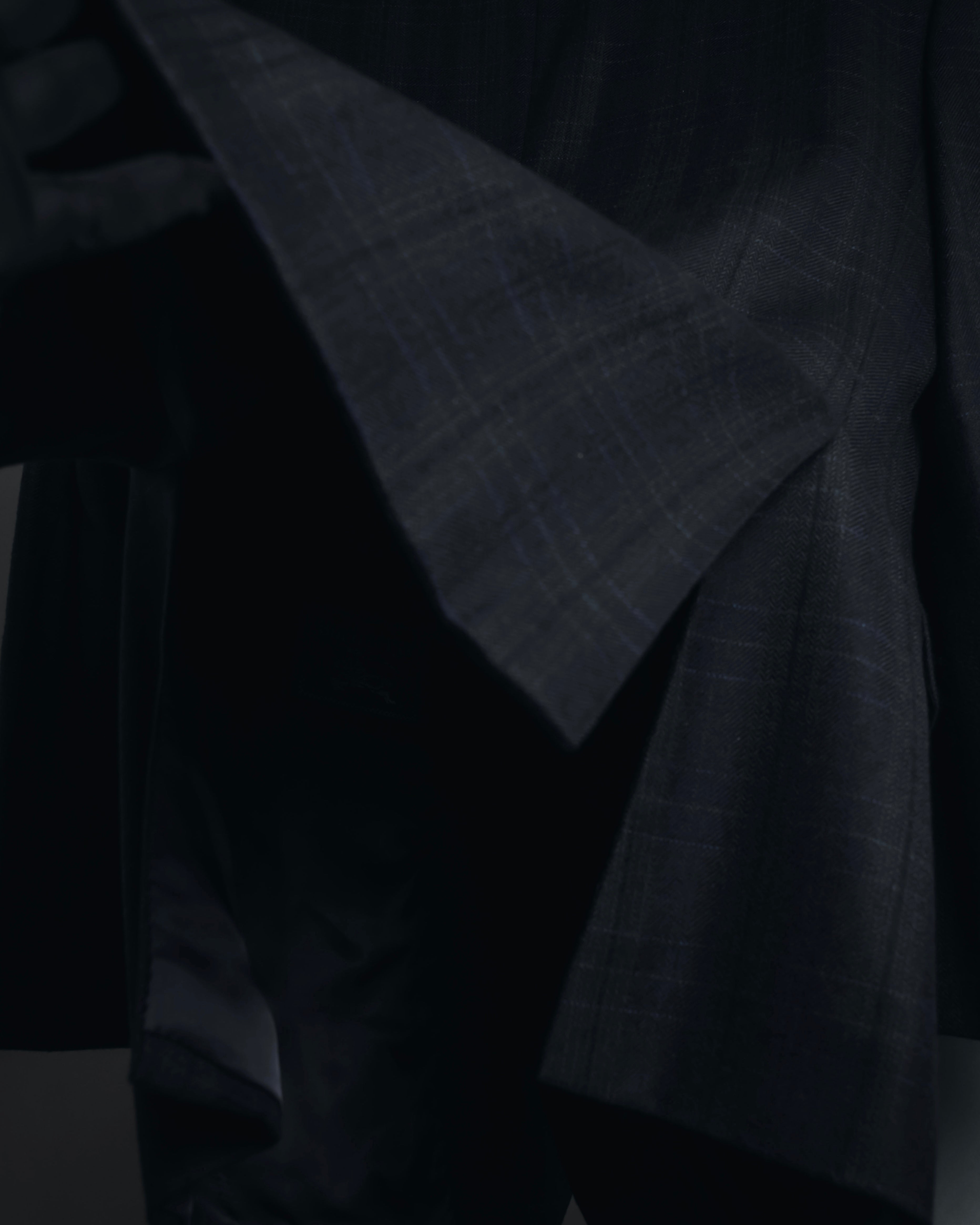 "Burberrys" 90’s dark check wool cashmere blend tailored jacket