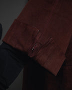 -SPECIAL- "GUCCI" 70’s Suede leather round collar coat