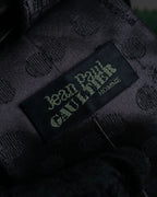 "JEAN PAUL GAULTIER HOMME" Geometric polka dot silk tie