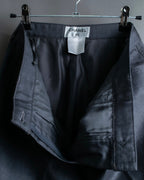 "CHANEL" 100% wool wide tapered slacks