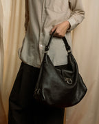 "Salvatore Ferragamo" Gancini motif draping leather bag