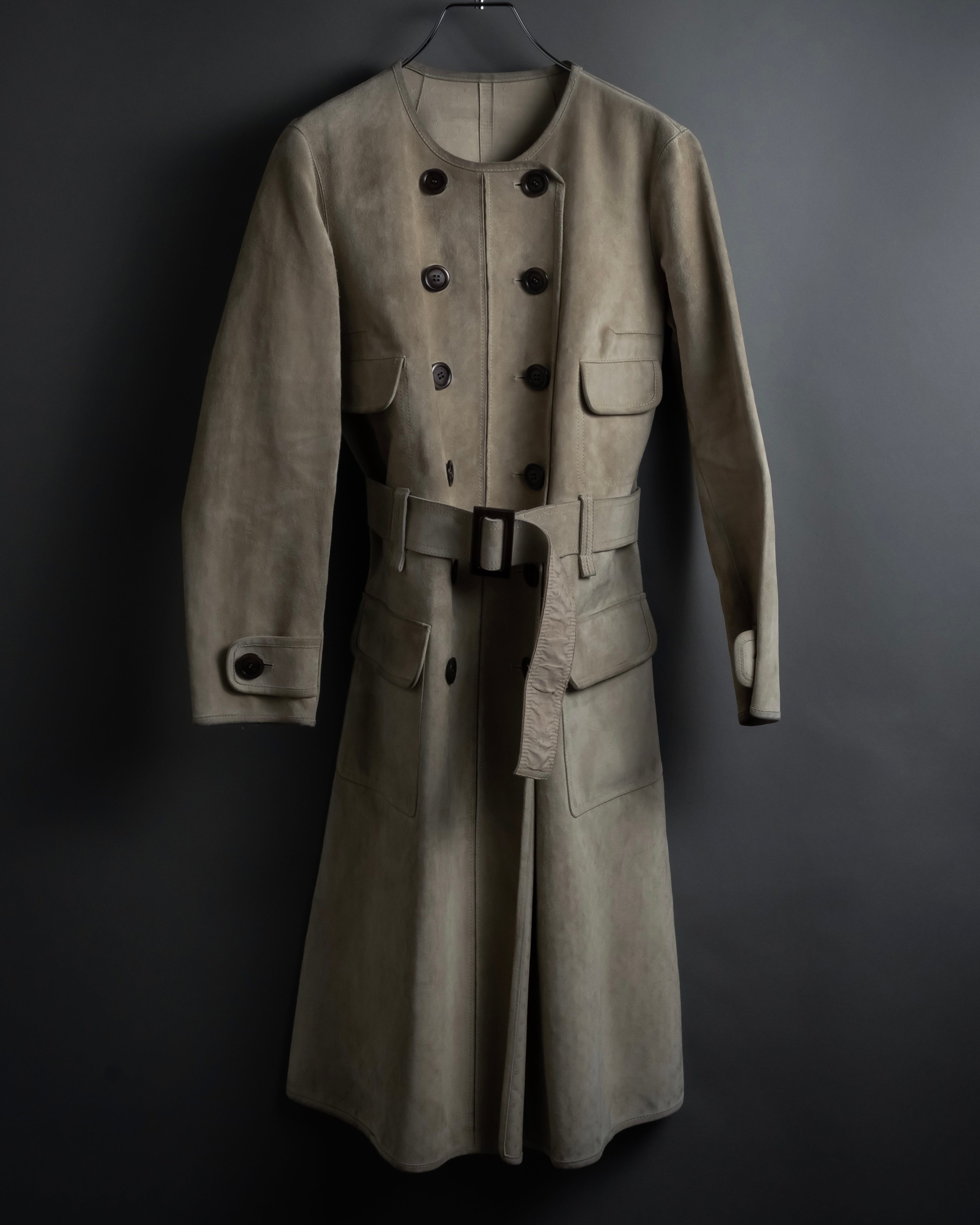 "LOUIS VUITTON" 00's Marc Jacobs period double-breasted suede coat