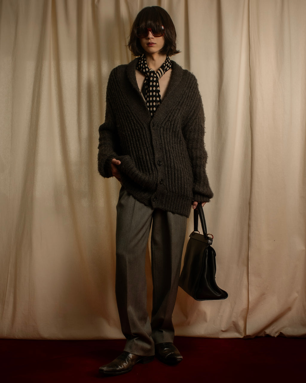 -SPECIAL- "BOTTEGA VENETA"
00's-10's Thomas Mayer period shawl collar cardigan