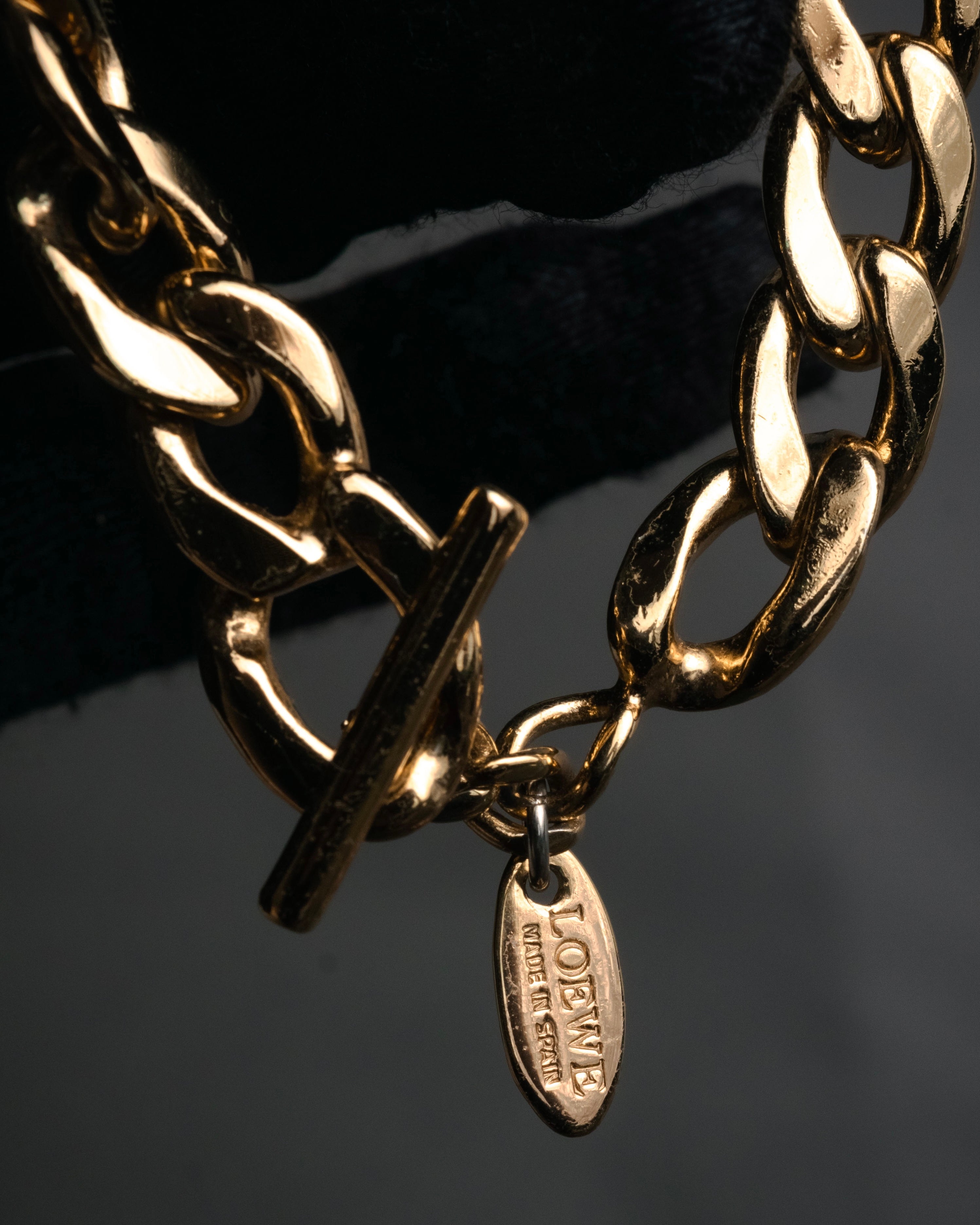 “LOEWE” 2008-2013 leather wrapped chain bracelet