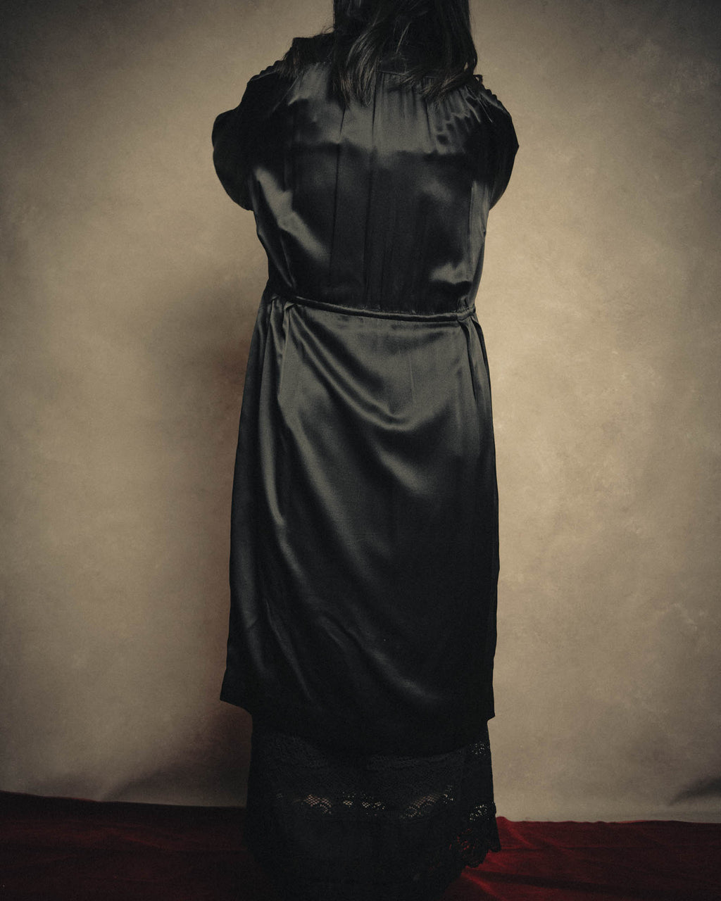 -SPECIAL- “Christian Dior” 90’s Silk pleated ruffle dress
