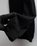 "GUCCI" G logo embroidered silk mix V-neck knit