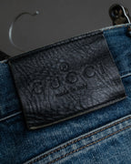 "GUCCI" Gradient fade design tapered denim