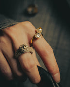 -SPECIAL- “Dior” 2024-2025 Petit CD asymmetrical crystal and faux pearl ring