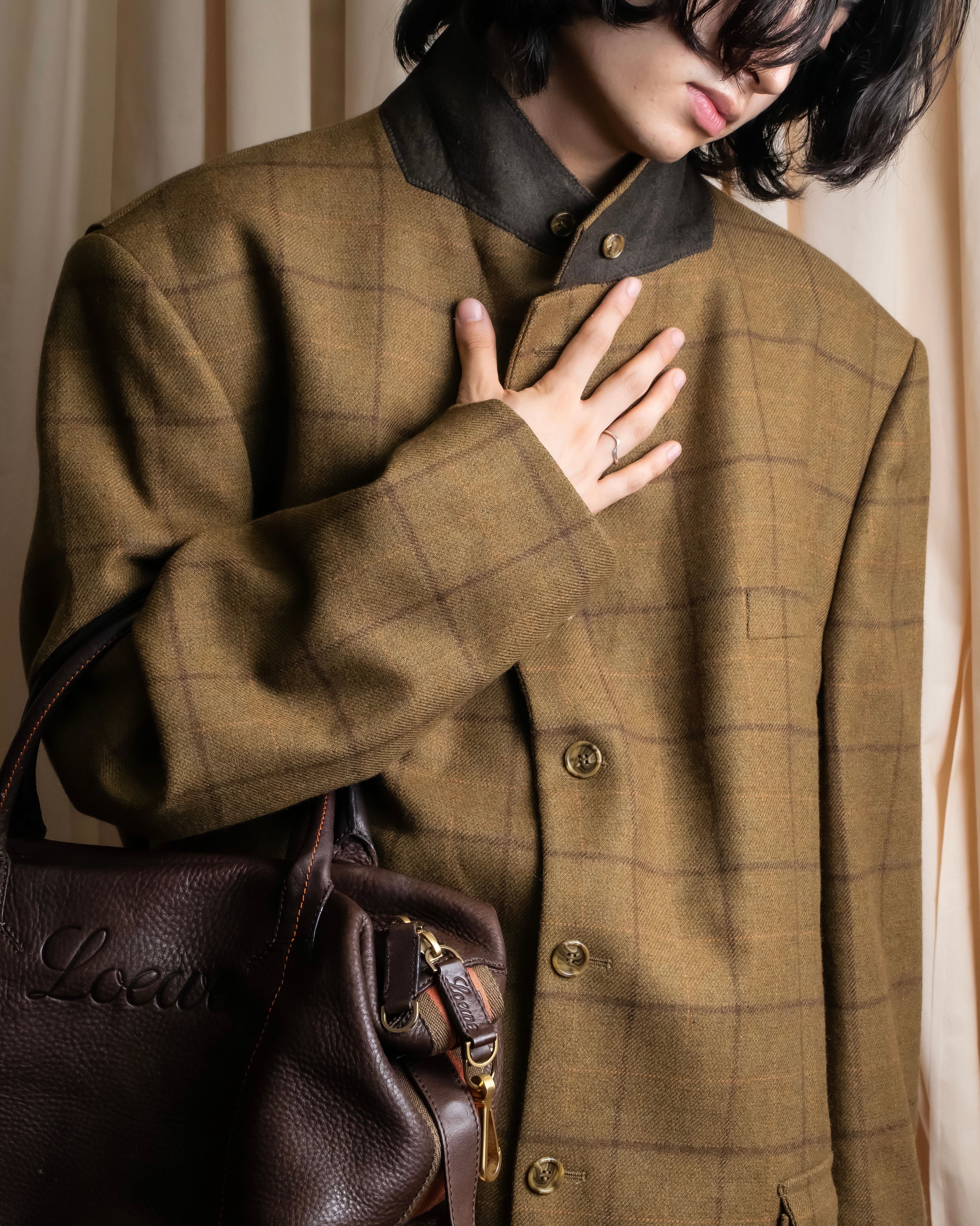 "THE HOUSE OF BRUAR" Check pattern out pocket design 2way tailored jacket