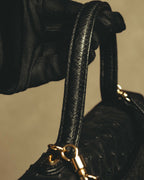 -SPECIAL- "Balenciaga" 90's-00's Ostrich leather structured top handle bag