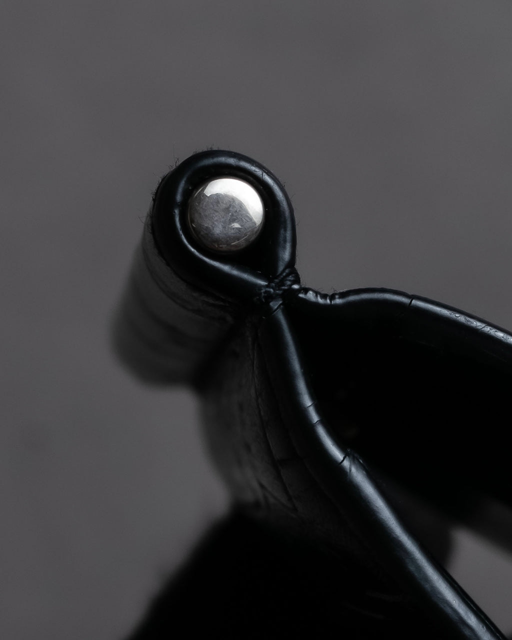 "Saint Laurent" Crocodile embossed leather bi-fold money clip