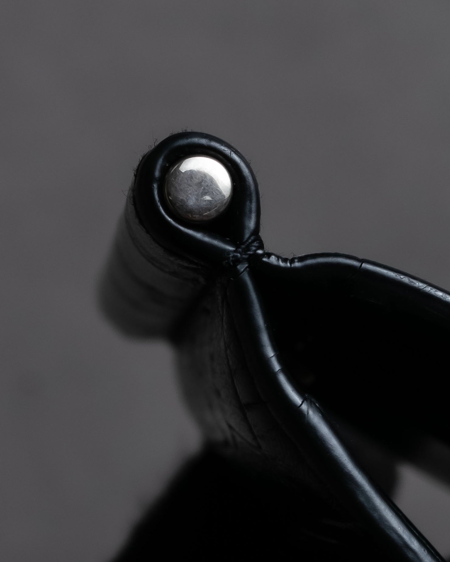 "Saint Laurent" Crocodile embossed leather bi-fold money clip