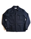Ami alexandre mattiussi/ Work Detailed 4 Pockets Fly Front Jacket  Navy