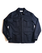 Ami alexandre mattiussi/ Work Detailed 4 Pockets Fly Front Jacket  Navy