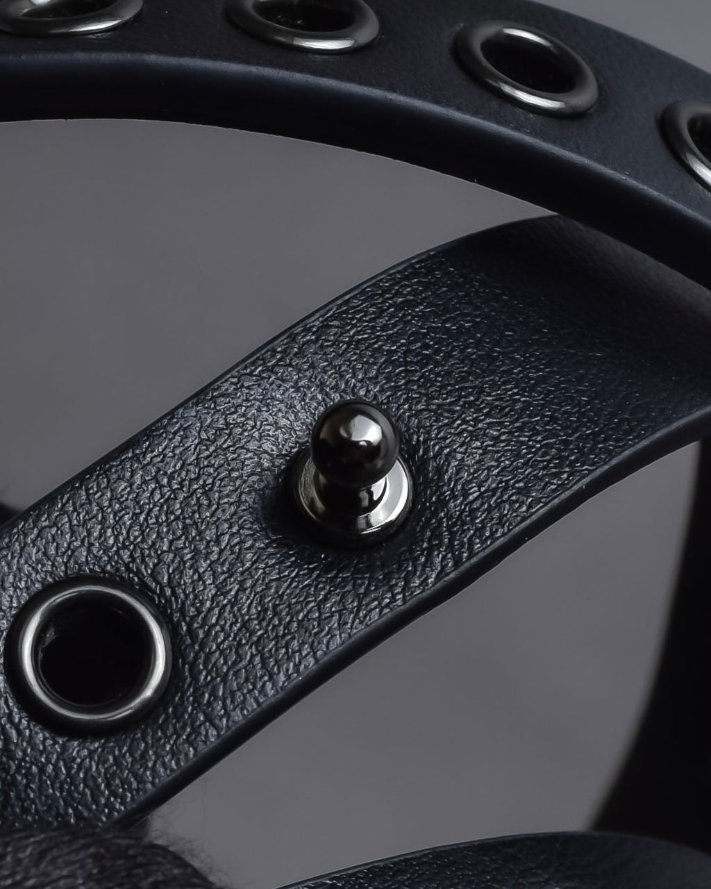 "Christian Dior" Black eyelet leather narrow belt