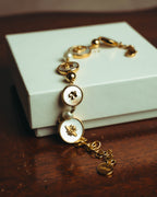 "Christian Dior" 20's Iridescent mother of pearl charm bracelet