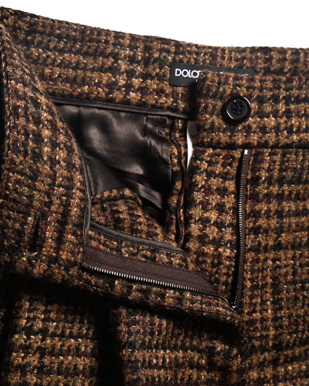 Dolce & Gabbana/ Check Patterned Culotte Shorts Brown