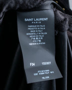 "Saint Laurent" 19AW gold studs design suede long coat