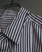 "COMME des GARCONS HOMME" 00's Graphic striped long sleeve shirt