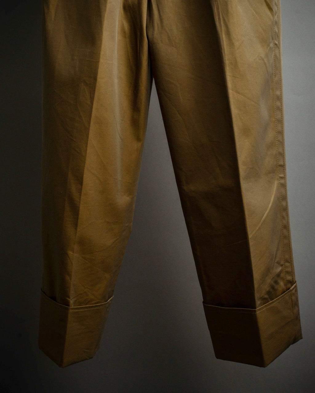 "Acne Studios" Belted design cotton twill high-waisted pants
