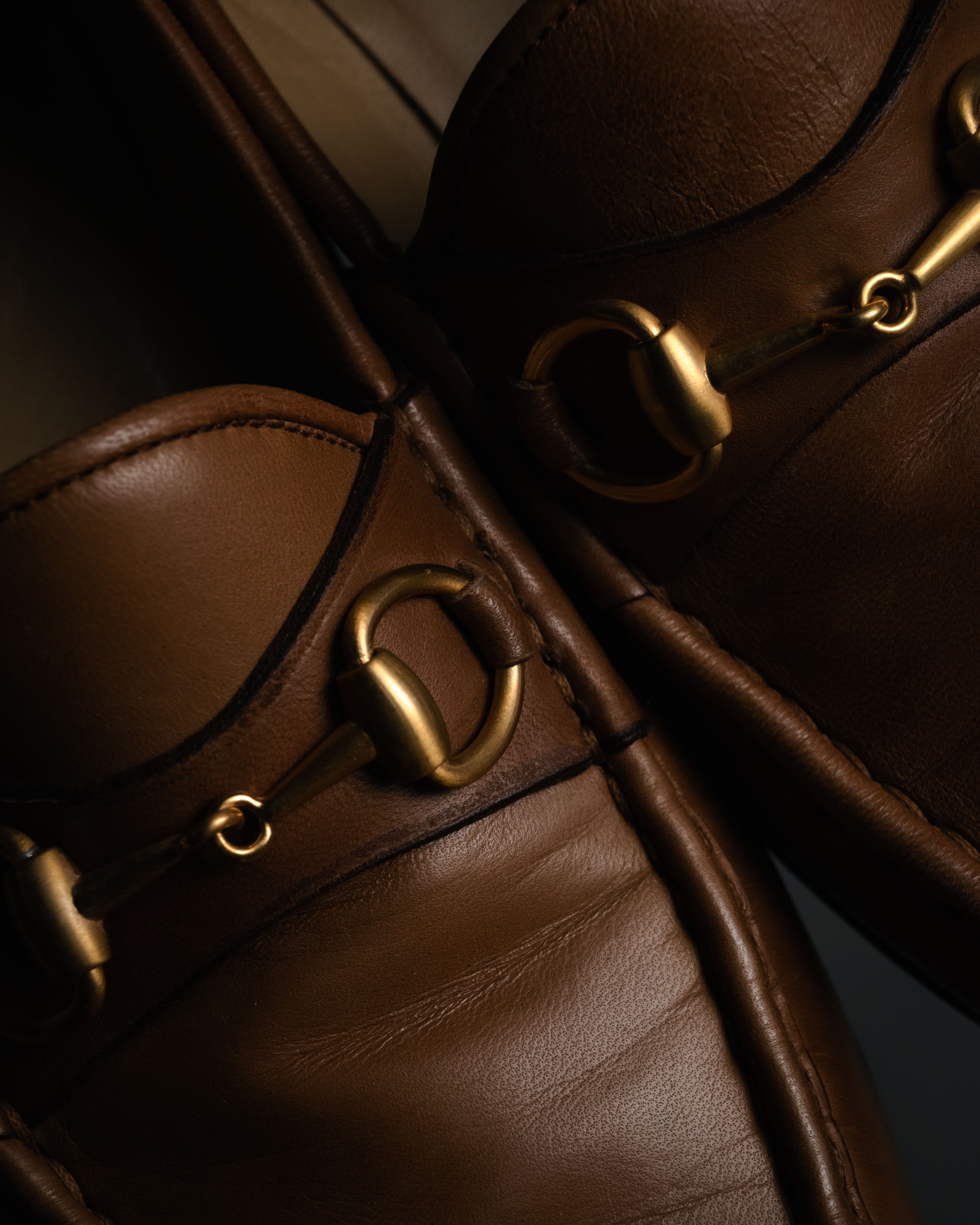 “GUCCI” 1980’s-1990’s Horsebit leather loafers