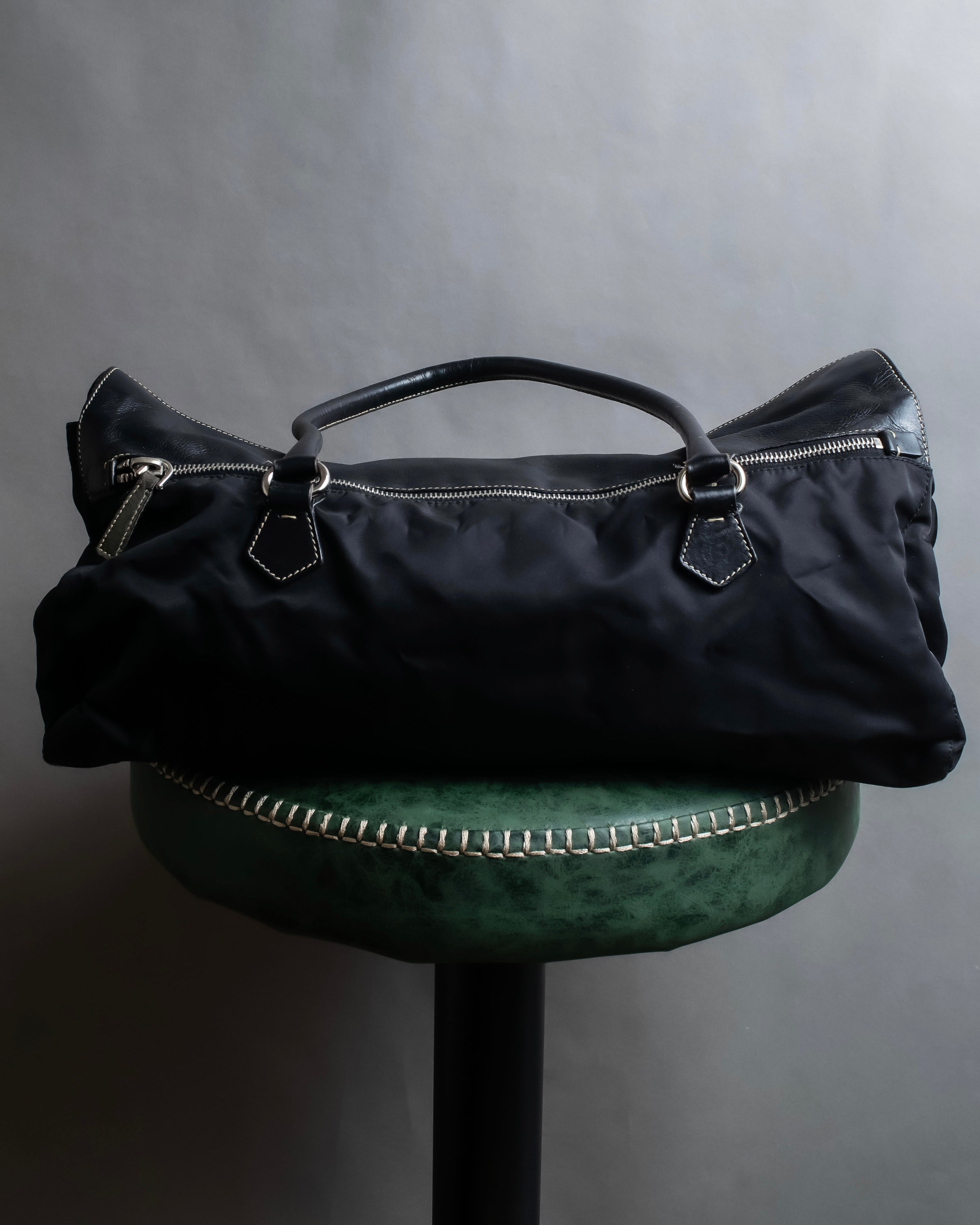 "PRADA" Nylon leather combination one shoulder bag