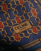 "CELINE" 80's-90's Chain print scarf