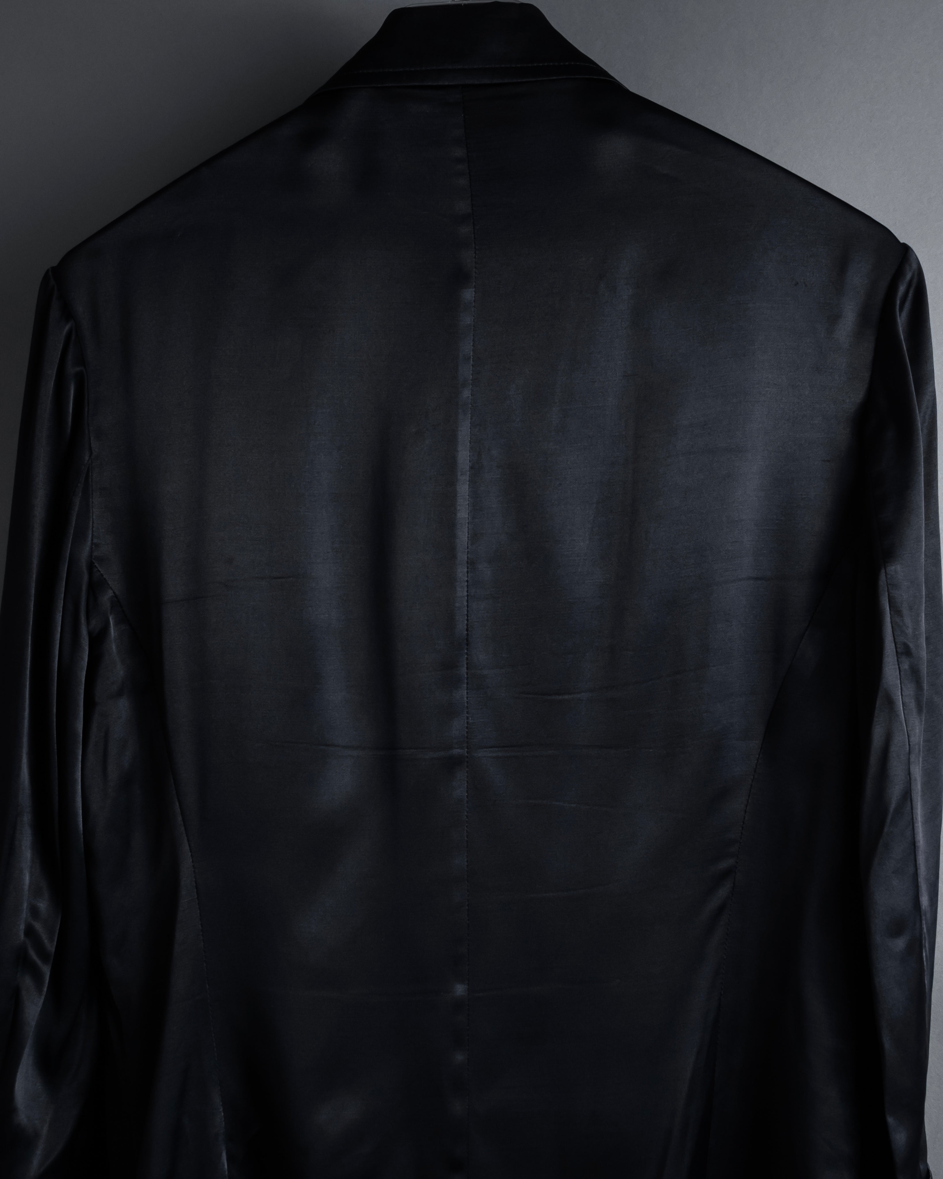 "Yohji Yamamoto +NOIR" 2005SS Rayon draping tailored jacket