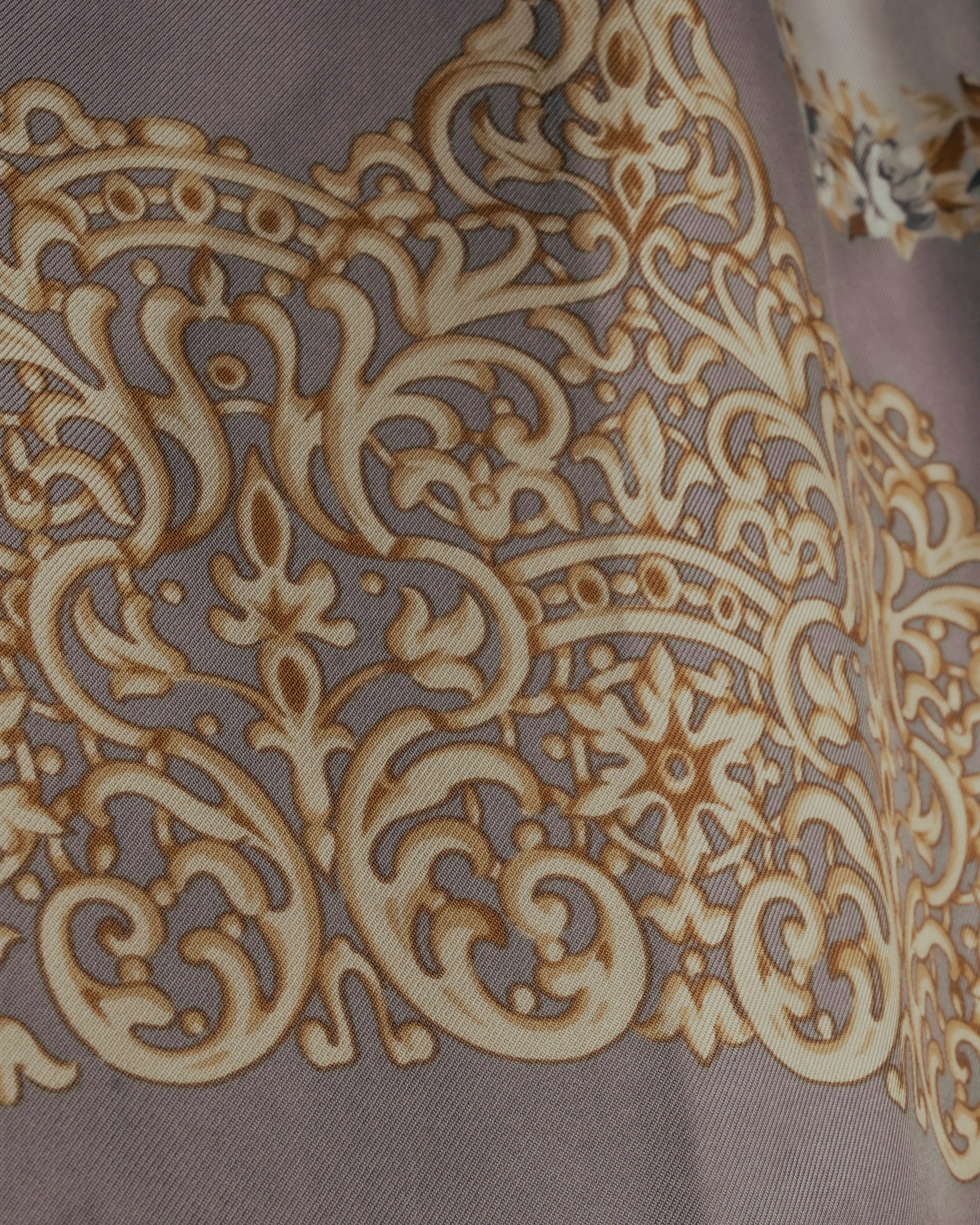 "Christian Dior" 80's-90's Elegant floral silk scarf