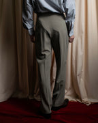 "HERMES" Margiela period silk wide straight slacks