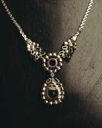 "Christian Dior" 80's-90's Emerald green pendant necklace