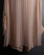 "VALENTINO" Ruffle detail sheer bowtie blouse