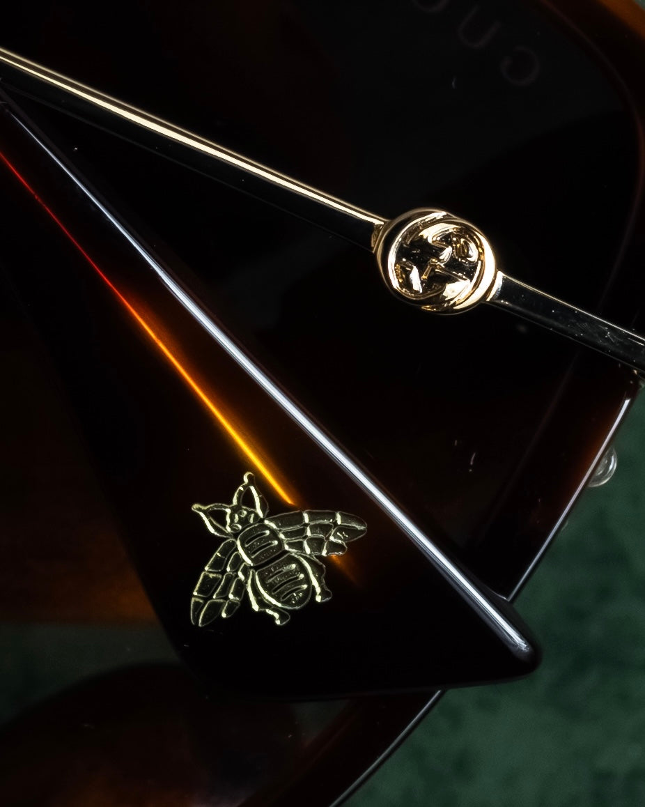 "GUCCI" Square butterfly over-frame sunglasses