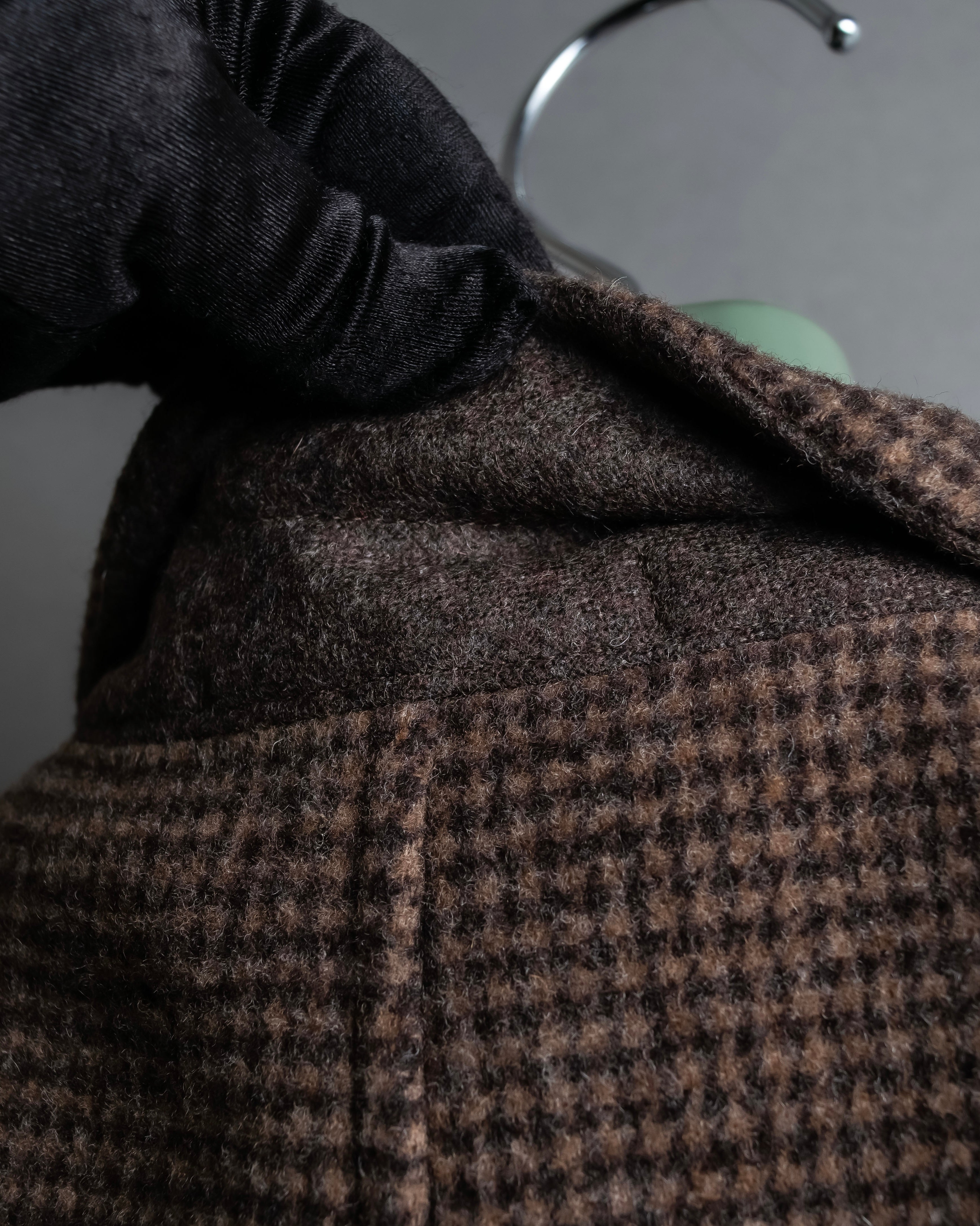 "COMME des GARCONS
HOMME DEUX" Brown checked pattern tailored jacket