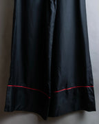 "PRADA" 100% silk red hem baggy silhouette easy slacks