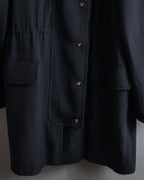 "VALENTINO" 90’s Couture-lined hooded coat