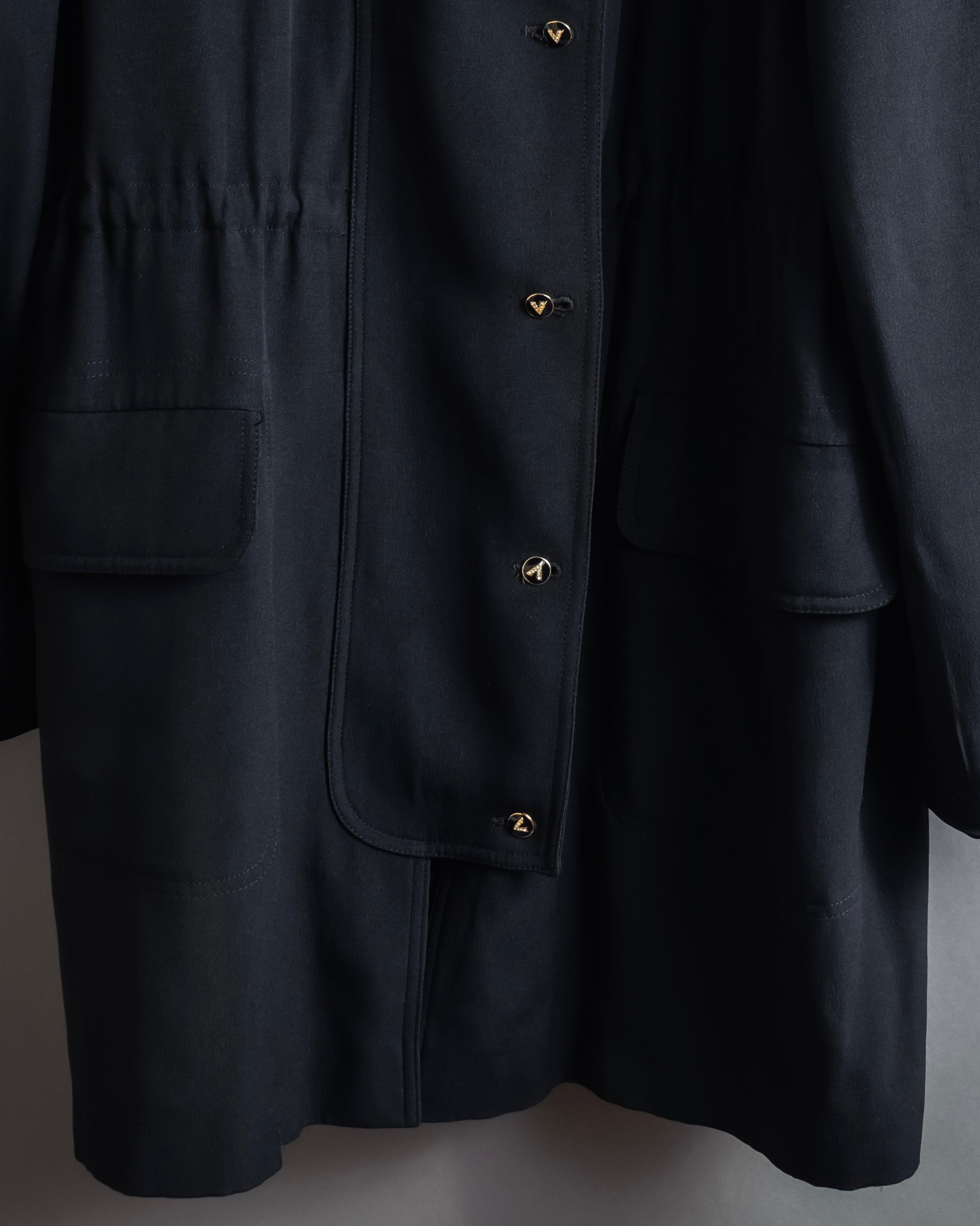 "VALENTINO" 90’s Couture-lined hooded coat