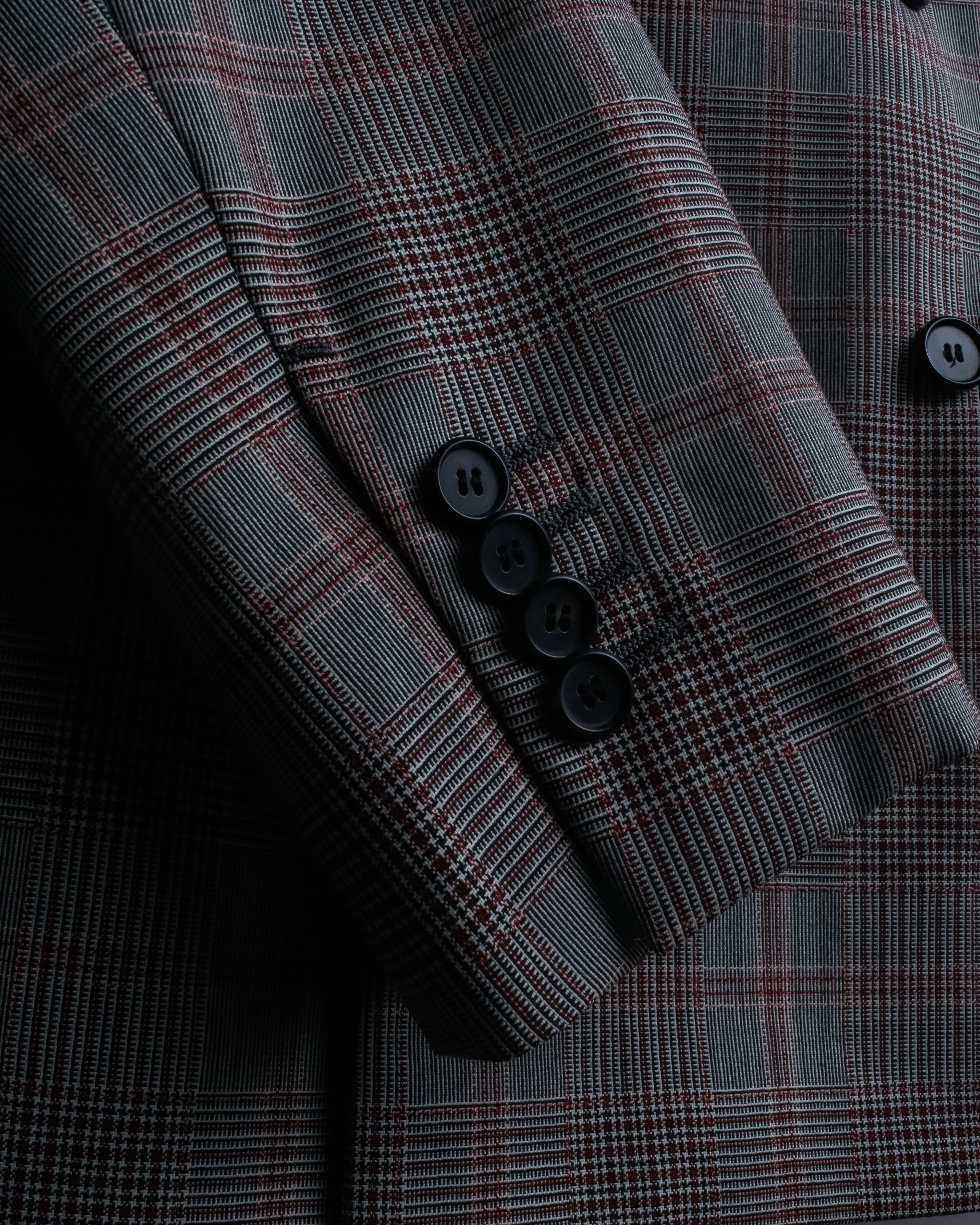 "Calvin Klein" Glen check oversized double breasted jacket