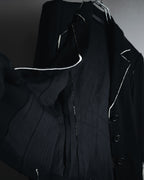 "Donna Karan" Contrast piped tailored jacket