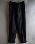 "Vintage subtle gloss striped wide slacks"