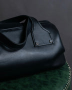 "GUCCI" Vintage gold metal fittings mini doctor bag