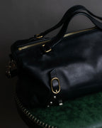 "CELINE" Various studs horizontal leather 2way bag